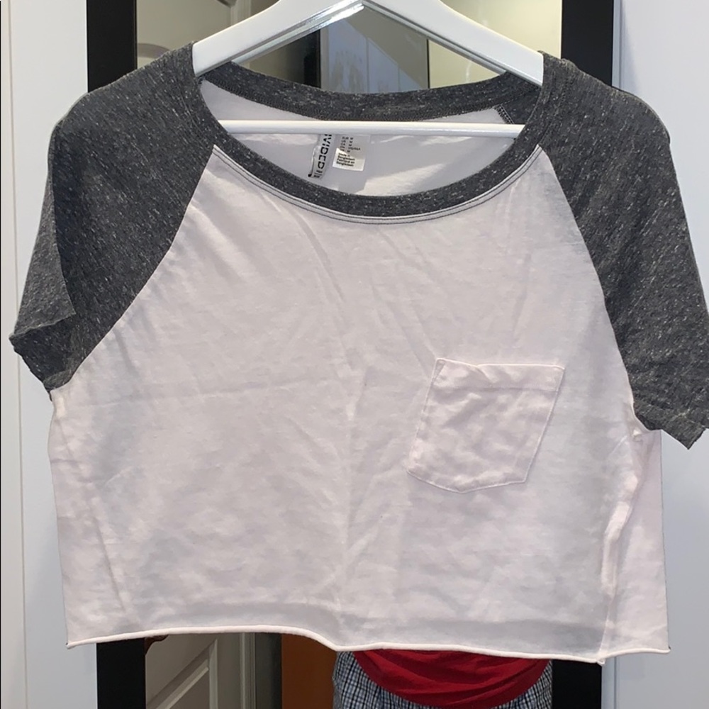 cropped baseball tee